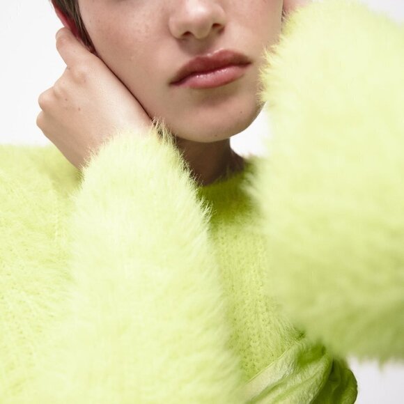 ZARA GREEN RUCHED SATIN EFFECT DRESS - Picture 10 of 16